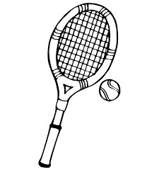 Dibujo de Herramientas de Tenis para Colorear