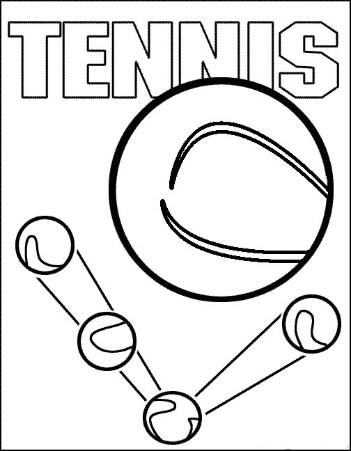 Dibujo de Pelota de Tenis para Colorear