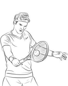 Dibujo de Roger Federer para Colorear
