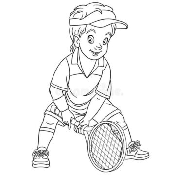 Dibujo de Tenis 1 para Colorear