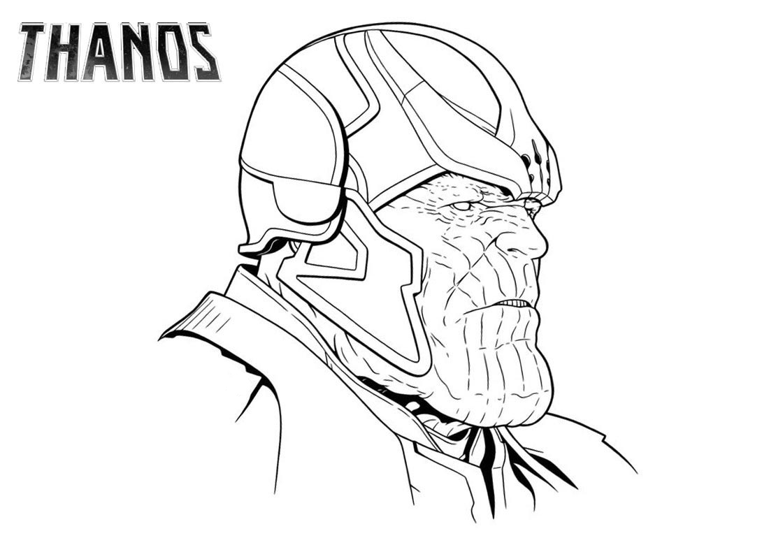 Dibujo de Cara de Thanos para Colorear