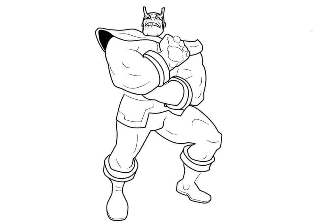 Dibujo de Carne de Thanos para Colorear
