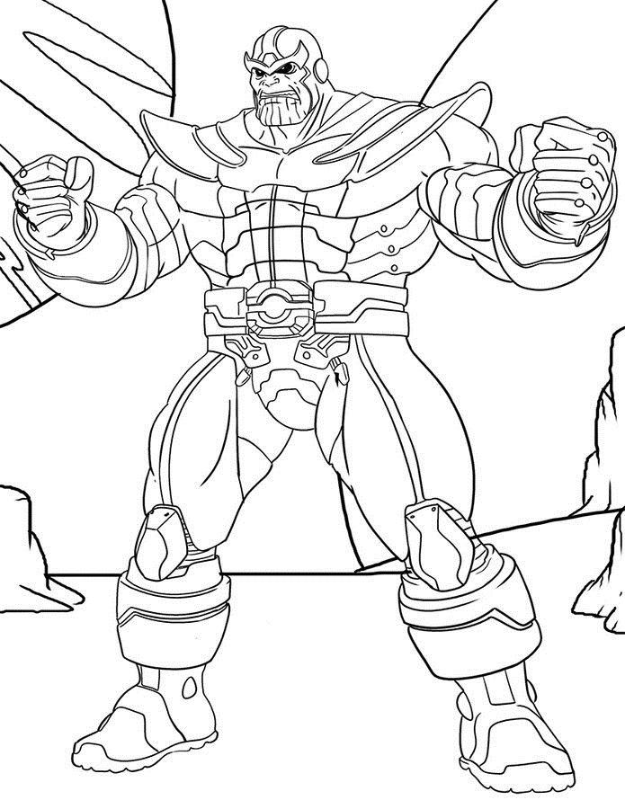 Dibujo de Musculos de Thanos para Colorear