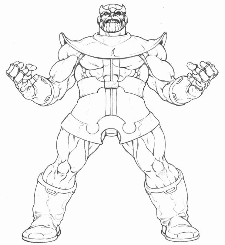 Dibujo de Poder de Thanos para Colorear