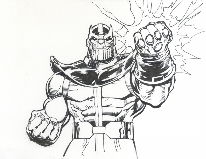 Dibujo de Puno de Poder de Thanos para Colorear