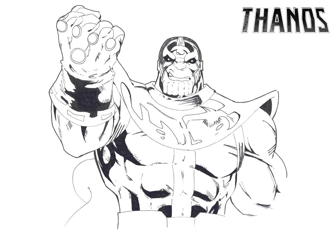 Dibujo de Thanos Arrogante para Colorear