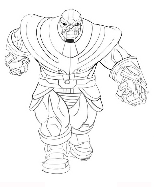 Dibujo de Thanos Corriendo para Colorear