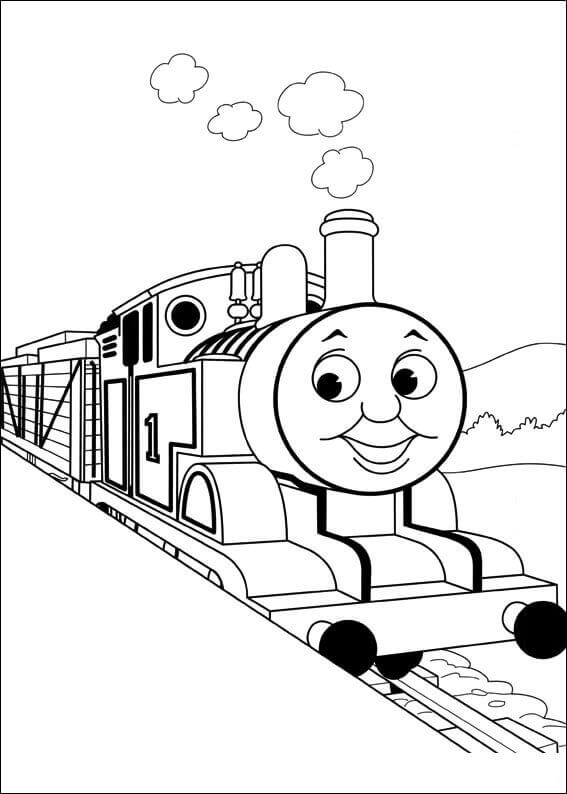 Dibujo de Feliz Thomas el Tren para Colorear