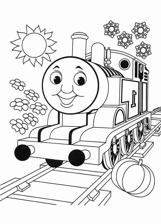 Dibujo de Thomas el Tren Feliz para Colorear