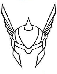 Dibujo de Casco de Thor para Colorear