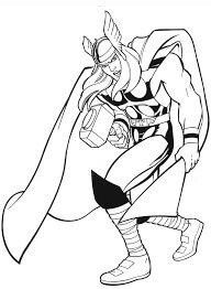 Dibujo de Animados de Thor para Colorear