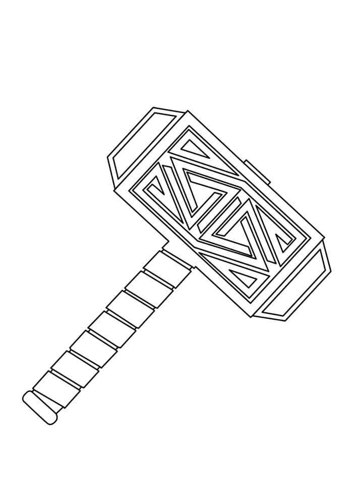 Dibujo de Dios Martillo de Thor para Colorear
