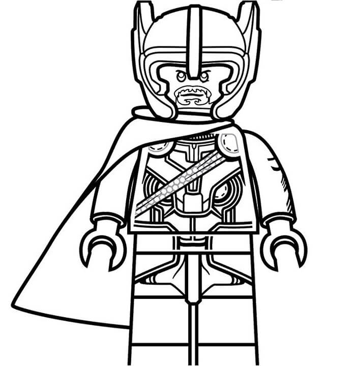 Dibujo de Lego Thor para Colorear