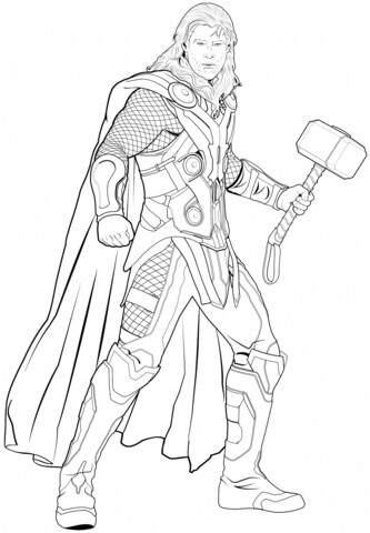 Dibujo de Thor Asombroso para Colorear