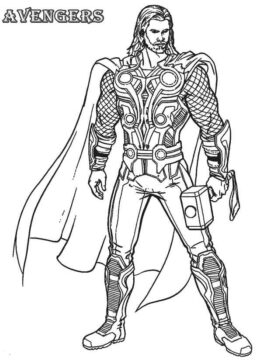 Dibujo de Thor Impresionante para Colorear
