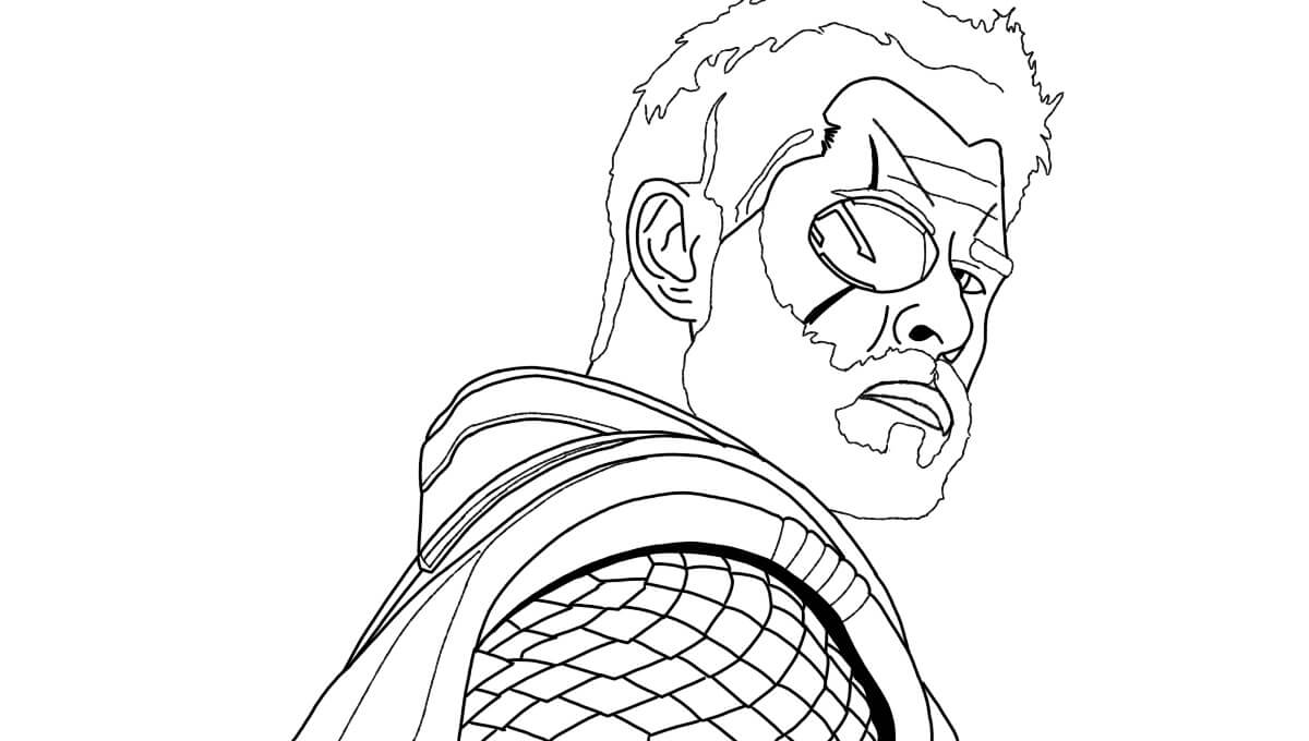 Dibujo de Thor Infinity War para Colorear
