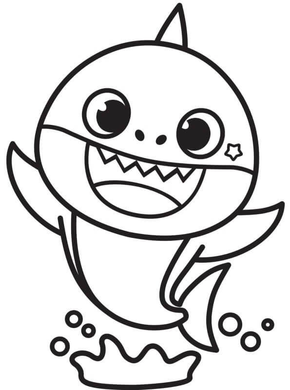 Dibujo de Salto de tiburón bebé para Colorear