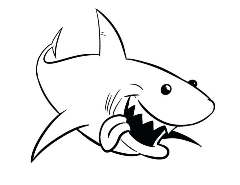 Dibujo de Buen tiburón para Colorear