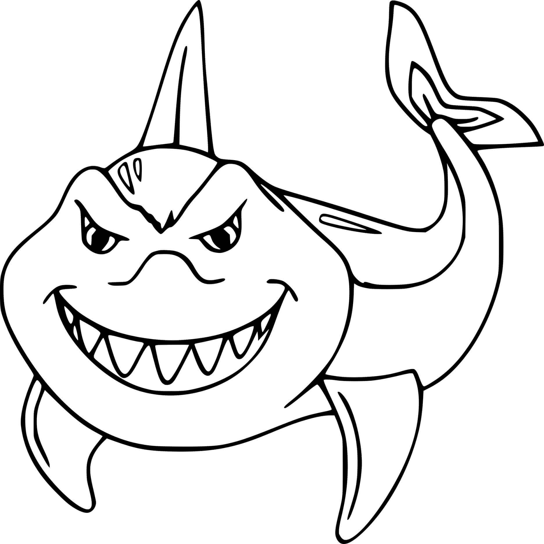 Dibujo de Tiburón Mako para Colorear