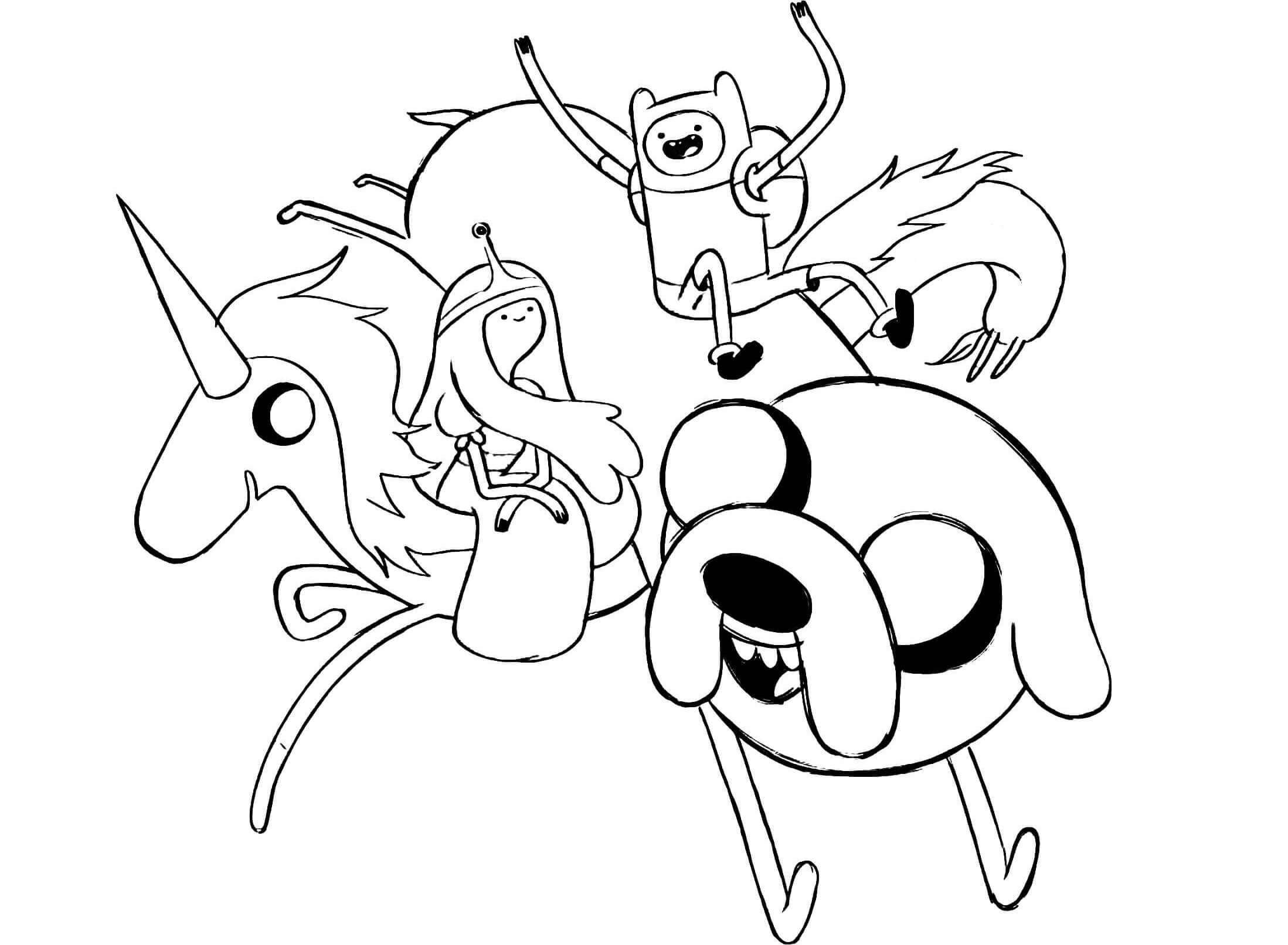 Dibujo de Finn y Amigos para Colorear