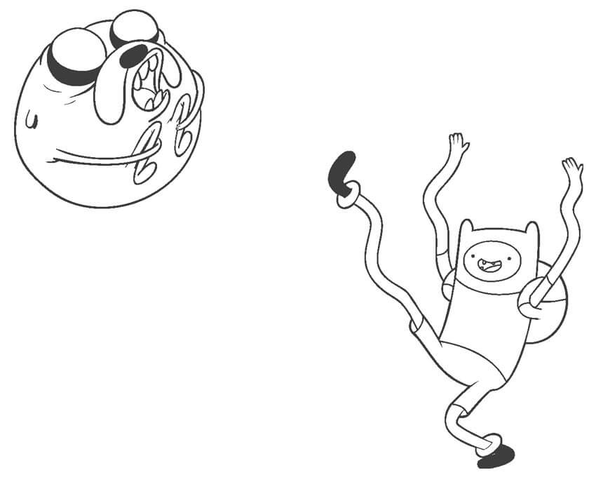 Dibujo de Finn y Jake Lindos para Colorear