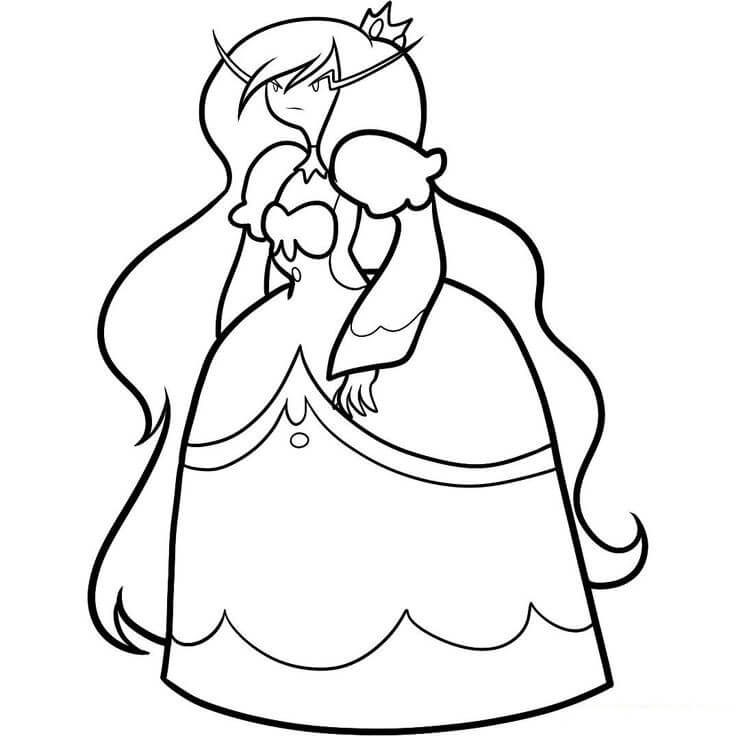 Dibujo de Reina de Hielo Enojada para Colorear