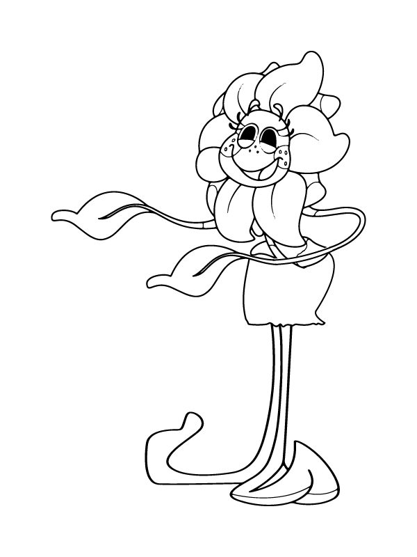 Dibujo de Página para Colorear de Feliz Daisy para Colorear