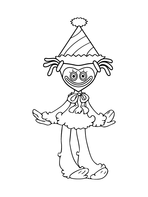 Dibujo de Página para Colorear de Kissy Missy Bonito para Colorear