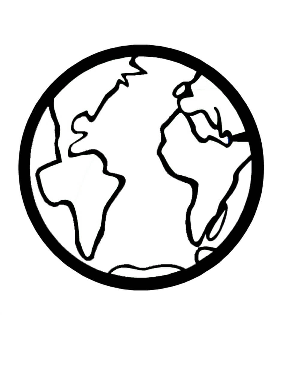 Dibujo de La Tierra para Colorear