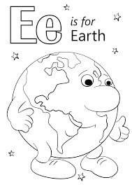 Dibujo de E Es para la Tierra para Colorear