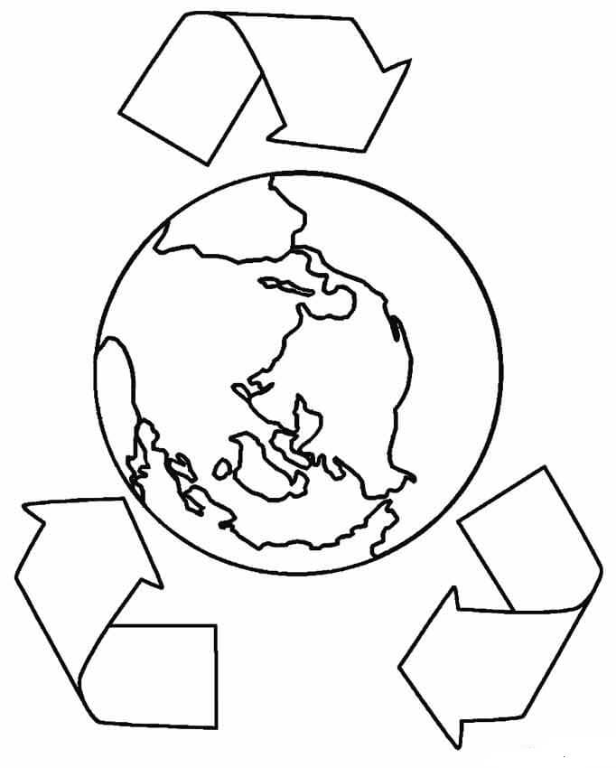 Dibujo de Tierra para Colorear