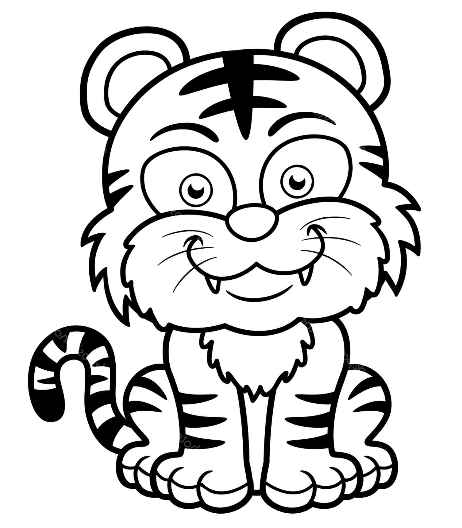 Dibujo de Buen Tigre para Colorear