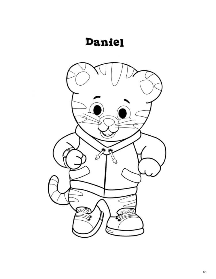Dibujo de Daniel Tigre para Colorear