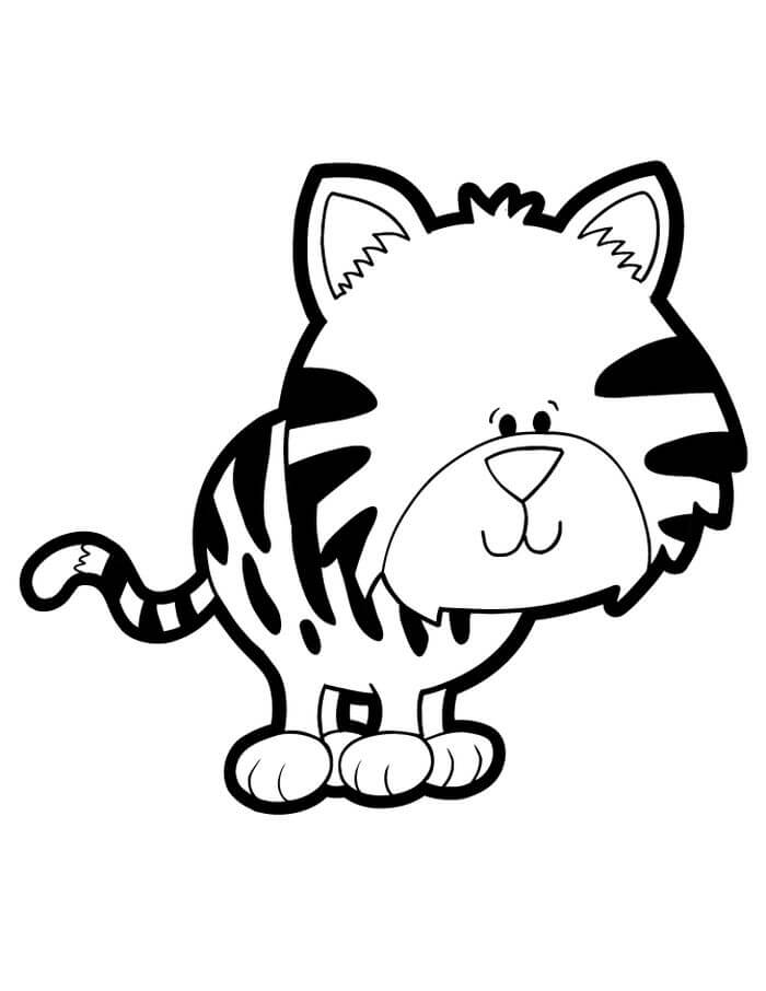 Dibujo de Dulce Tigre para Colorear