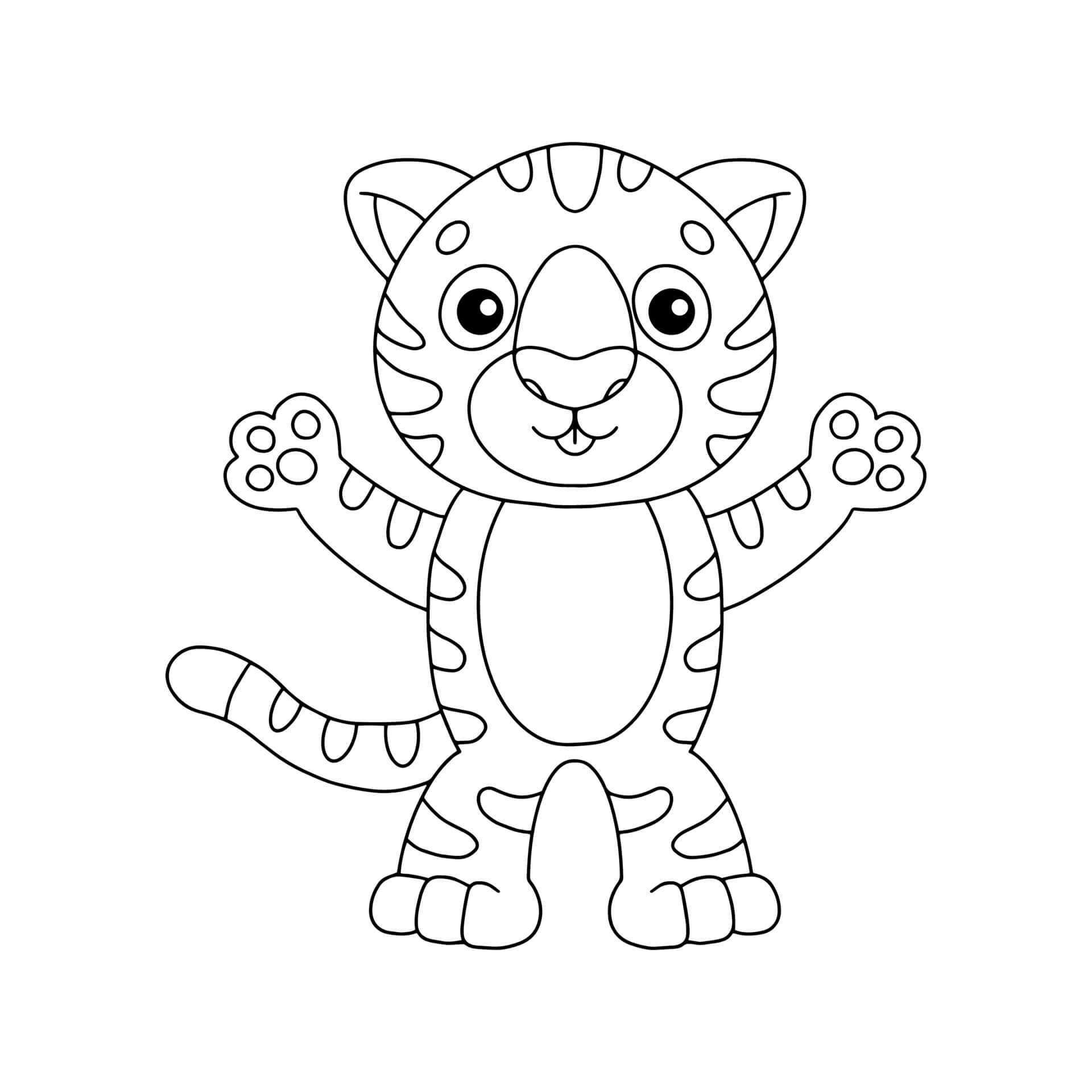 Dibujo de Tigre Asombroso para Colorear