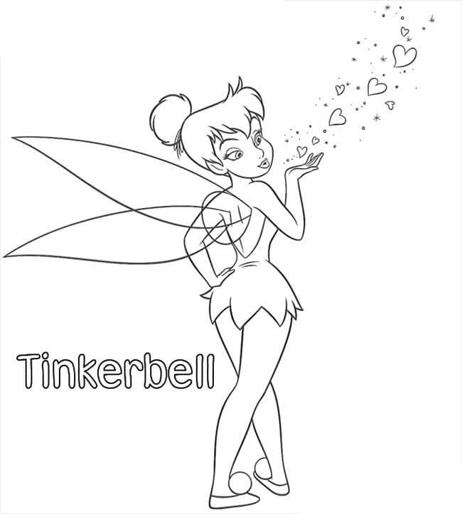 Dibujo de Buen Tinkerbell para Colorear