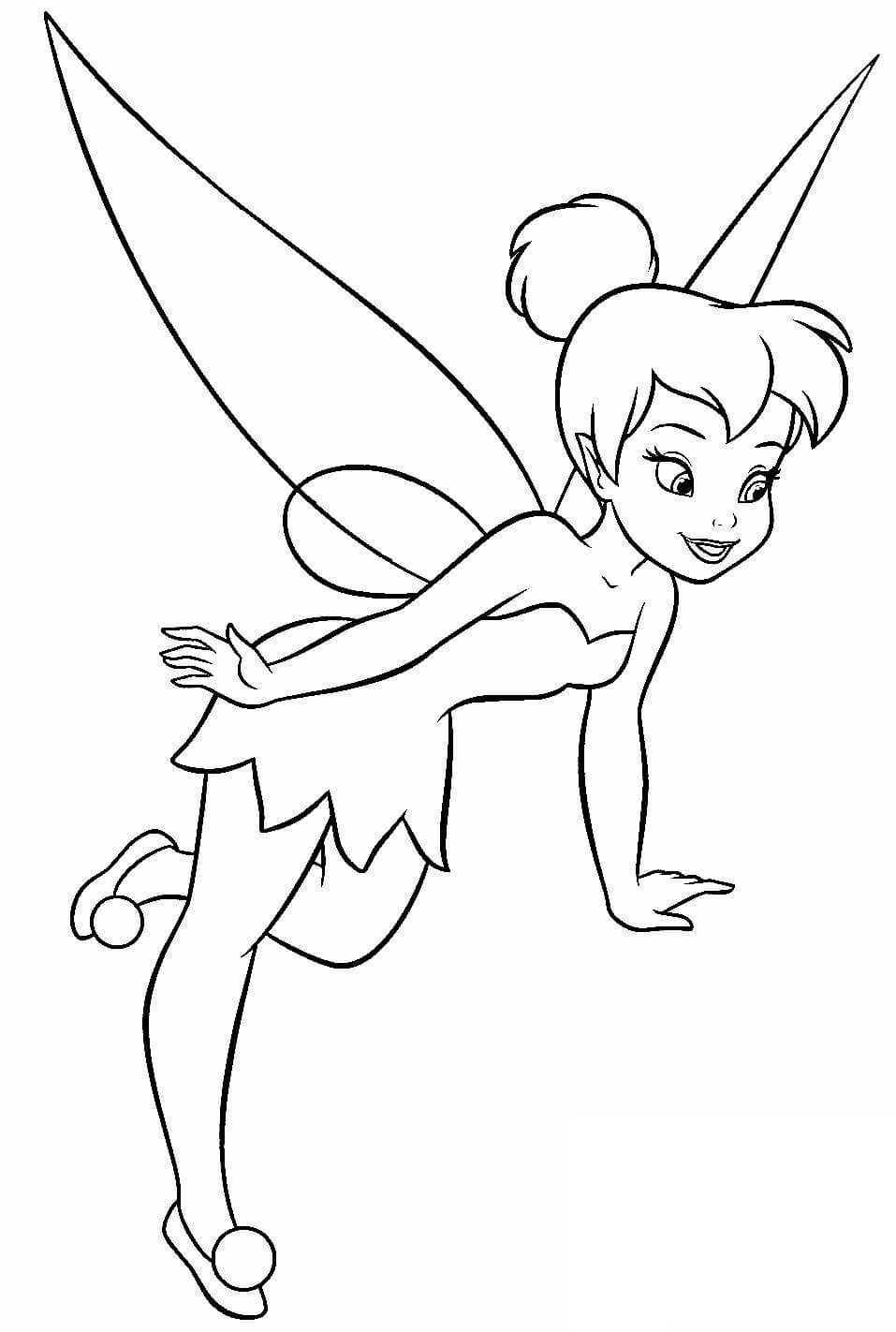 Dibujo de Divertido Tinkerbell para Colorear