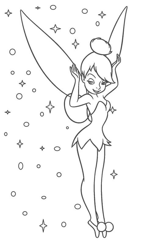 Dibujo de Niza Tinkerbell para Colorear
