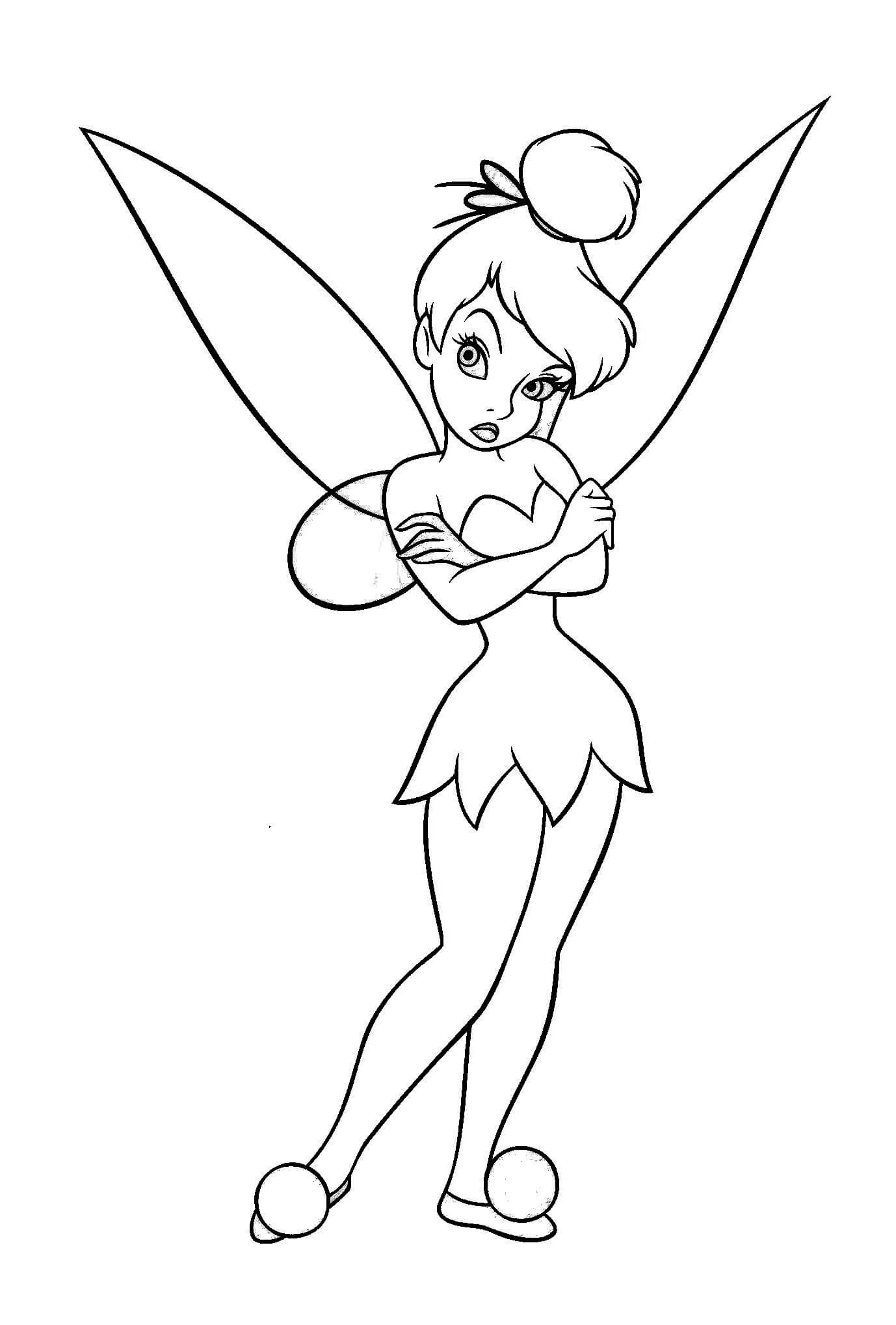 Dibujo de Tinkerbell Enojado para Colorear