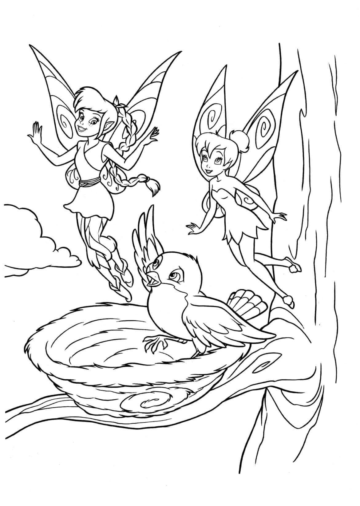 Dibujo de Tinkerbell Perfecto para Colorear