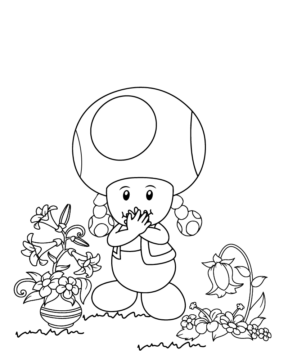 Dibujo de Toadette Laughing Free Coloring Page para Colorear