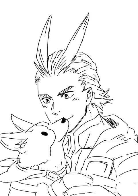 Dibujo de Todo el Poder y el Perro para Colorear