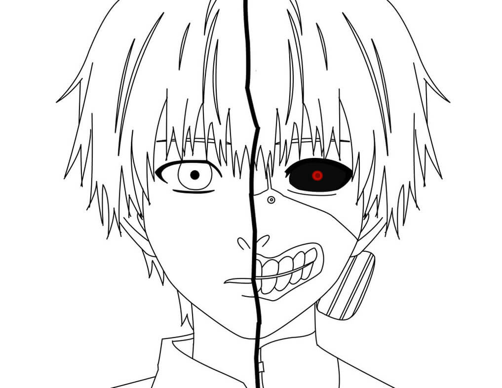 Dibujo de Buen Kaneki para Colorear