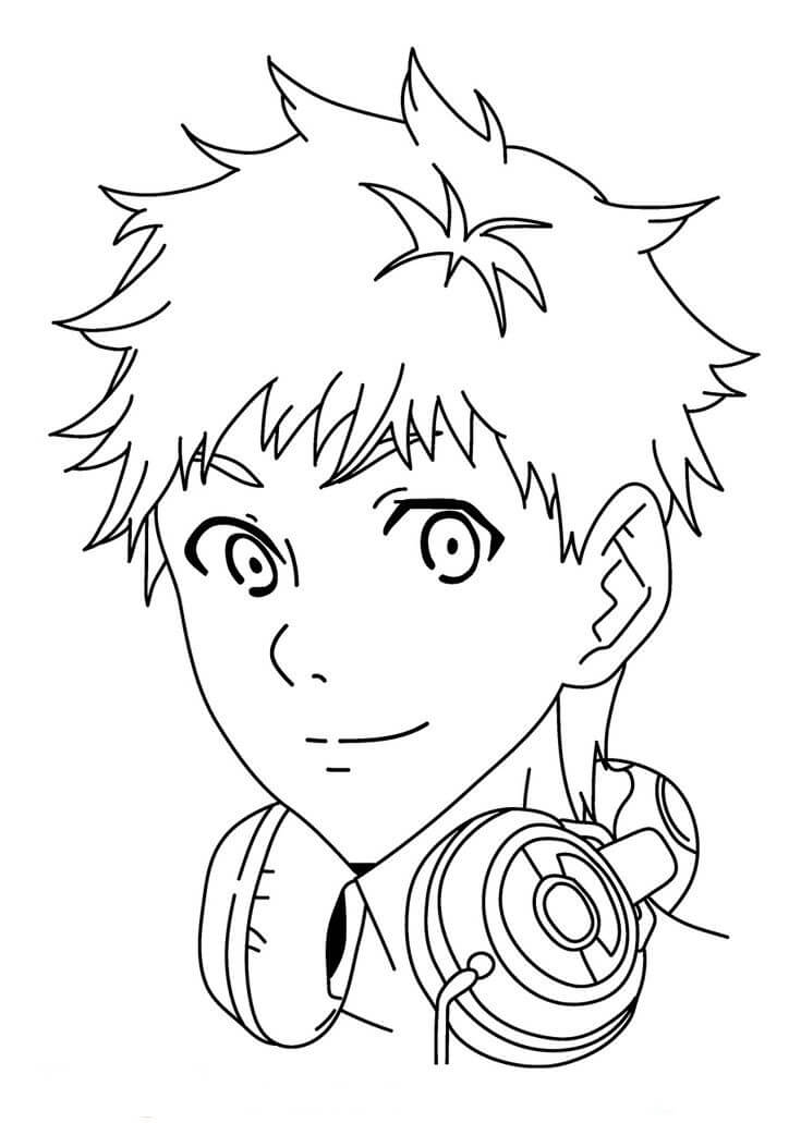 Dibujo de Cabeza Hideyoshi para Colorear