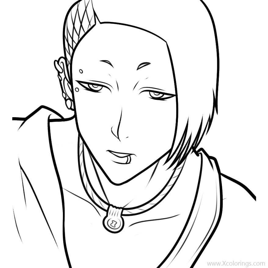 Dibujo de Cara Uta para Colorear