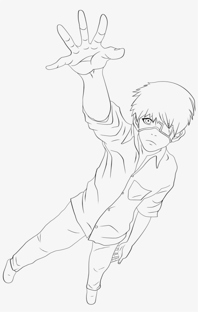 Dibujo de Genial Kaneki Ken para Colorear