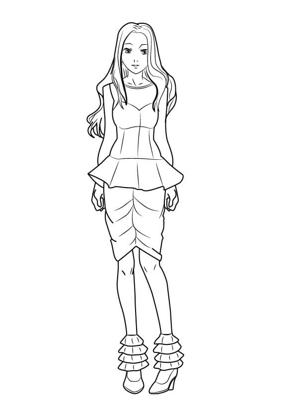 Dibujo de Hermosa Itori para Colorear