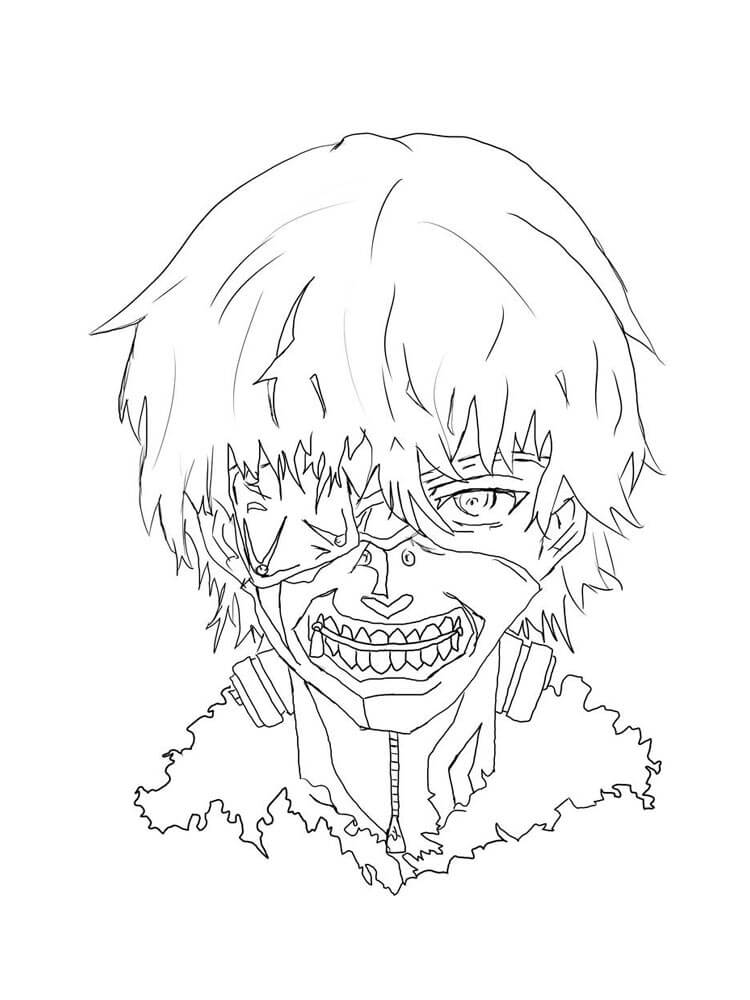 Dibujo de Jefe Kaneki Ken para Colorear