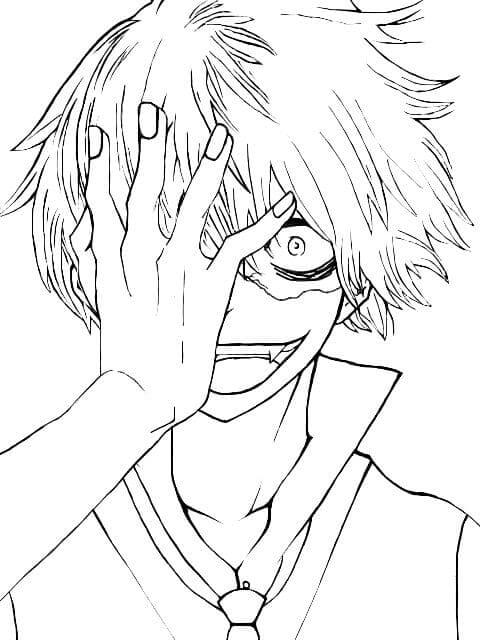 Dibujo de Kaneki Divertido para Colorear