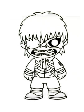 Dibujo de Kaneki Gacha Life para Colorear